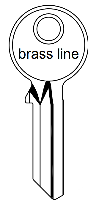 Gerda klucz surowy Brass Line